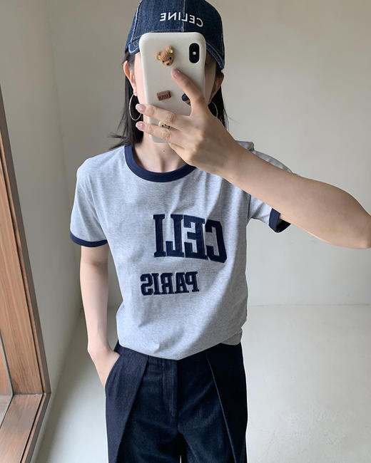 7折  限时  塞林家 撞色字母贴布logoT恤 BH2530 商品图0