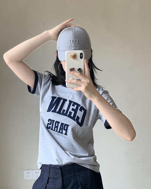 7折  限时  塞林家 撞色字母贴布logoT恤 BH2530 商品图2