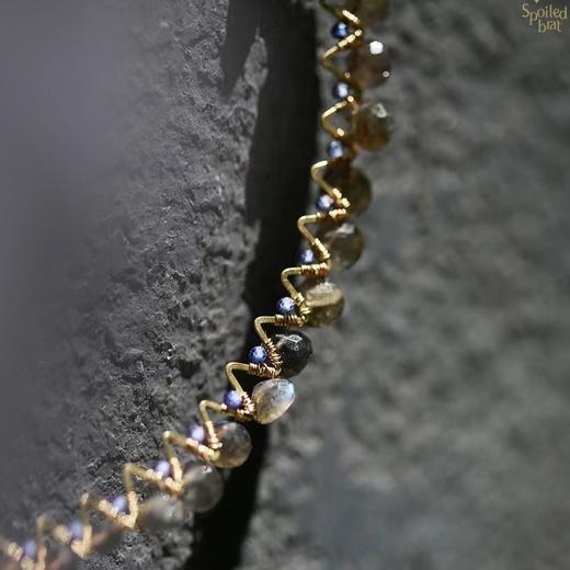 SpoiledBrat Jewelry芒光系列｜斜长石月光石精致颈链 商品图1