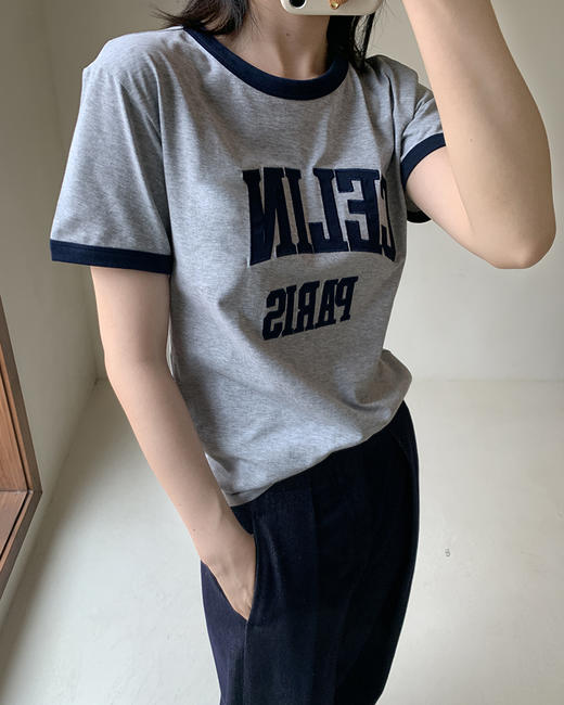 7折  限时  塞林家 撞色字母贴布logoT恤 BH2530 商品图1