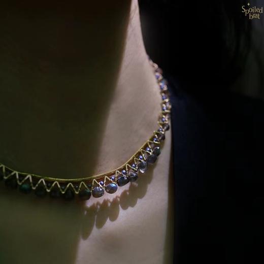 SpoiledBrat Jewelry芒光系列｜斜长石月光石精致颈链 商品图0
