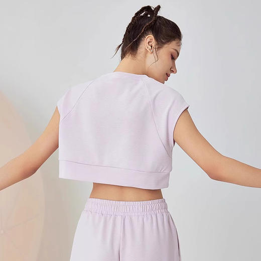 跃牌【禅语梵心】春季新品瑜伽服运动短袖罩衫跑步休闲上衣女DX2592 商品图1