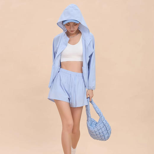 跃牌【禅语梵心】防嗮服健身服女运动休闲外套户外连帽薄上衣WT2632 商品图2