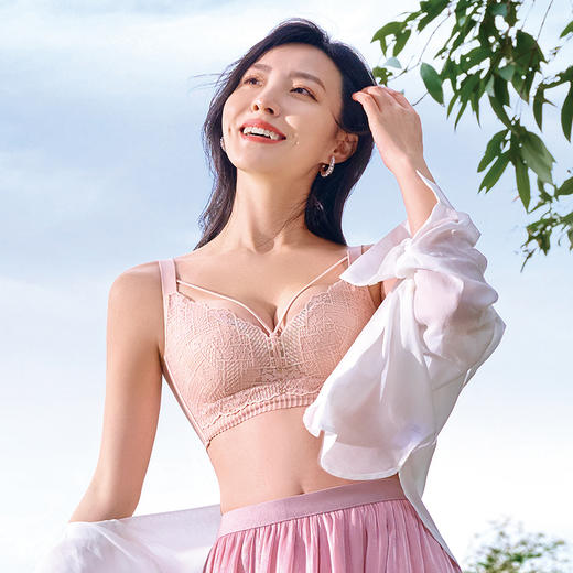 都市丽人内衣聚拢升杯常规文胸蕾丝A:薄BC:超薄文胸3/4杯三排扣记忆钢圈YBT2C8 商品图2