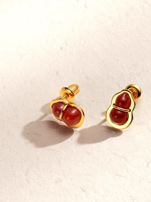 玛瑙葫芦耳饰 商品图2