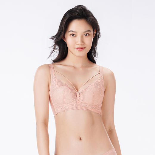 都市丽人内衣聚拢升杯常规文胸蕾丝A:薄BC:超薄文胸3/4杯三排扣记忆钢圈YBT2C8 商品图6