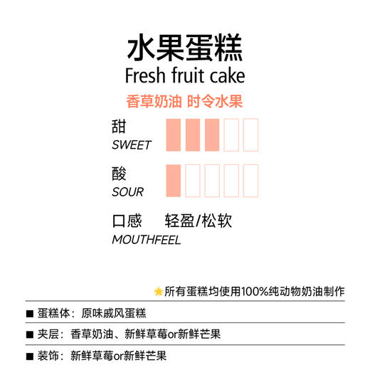 戚风蛋糕|芒果/莓果戚风 商品图1