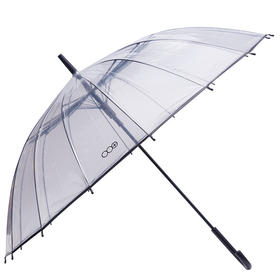 【清凉购特价129任选4个】多样屋专柜城市生活加厚透明长柄伞雨伞/SW