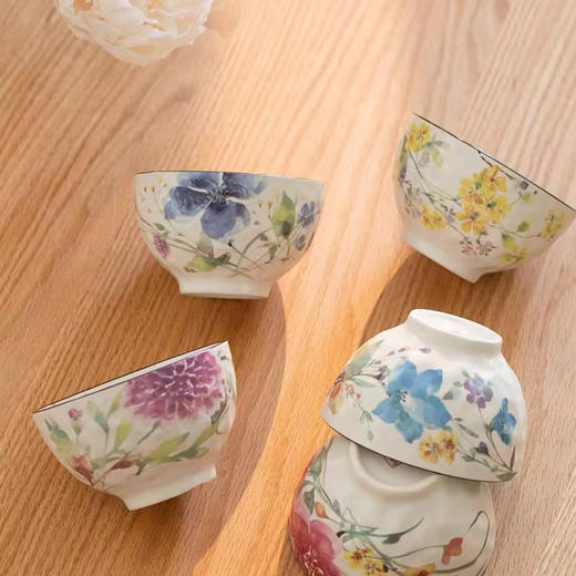 日本和蓝美浓烧红颜花语盘子锦堂春餐盘礼盒套装 商品图9