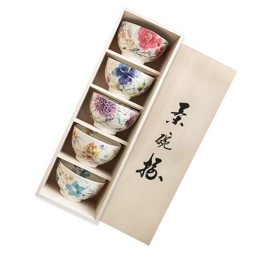 日本和蓝美浓烧红颜花语盘子锦堂春餐盘礼盒套装 商品图0