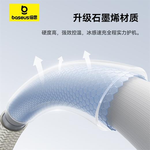 【69元3件】石墨烯系列 快充数据线  皓月白 适配苹果/安卓手机 商品图1