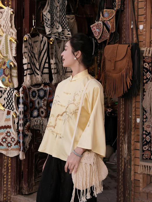 盛唐牡丹盛奢系列| 限量款 |高货-手工刺绣梅竹对襟女上衣(特殊商品不退不换) 商品图2