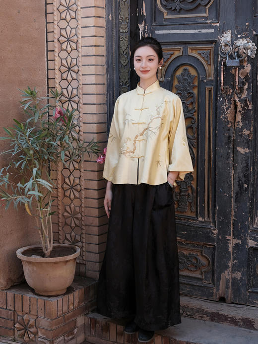 盛唐牡丹盛奢系列| 限量款 |高货-手工刺绣梅竹对襟女上衣(特殊商品不退不换) 商品图4