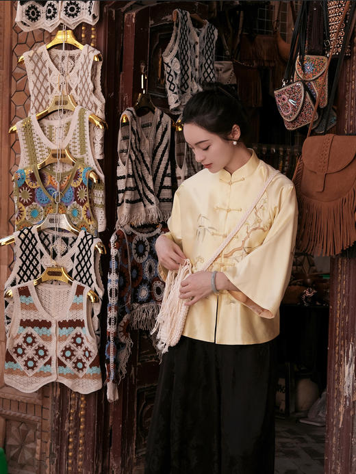 盛唐牡丹盛奢系列| 限量款 |高货-手工刺绣梅竹对襟女上衣(特殊商品不退不换) 商品图7