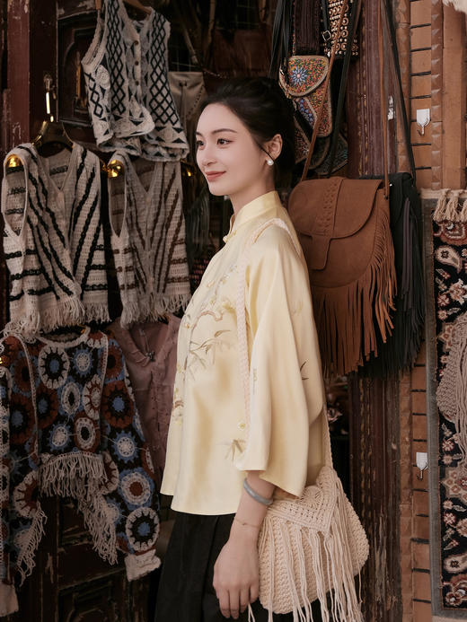 盛唐牡丹盛奢系列| 限量款 |高货-手工刺绣梅竹对襟女上衣(特殊商品不退不换) 商品图10