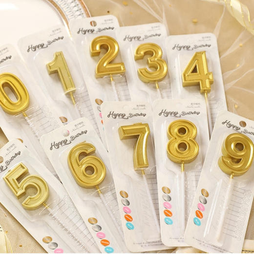 【积分兑换】金色·数字蜡烛 商品图1