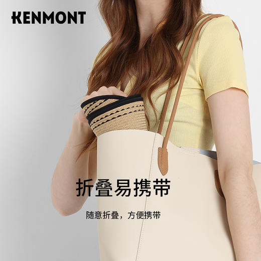 乔妈专属 卡蒙赫本度假风花边法式空顶防晒大檐帽轻薄可巻折 商品图3