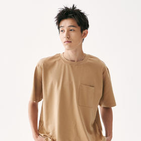 零意义meanil 男士口袋丝光棉T恤
