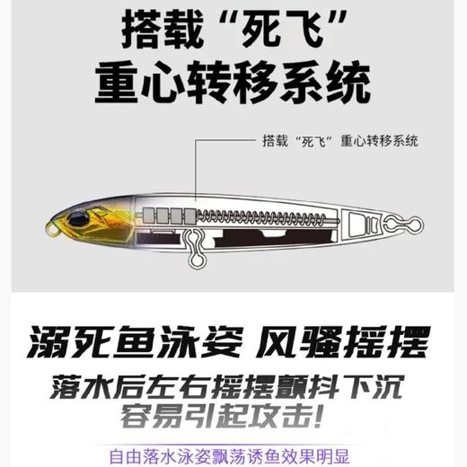江左飞影二代路亚远投沉水铅笔远投飞鬼飞三倍加强钩 商品图1