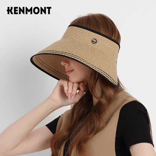 乔妈专属 卡蒙赫本度假风花边法式空顶防晒大檐帽轻薄可巻折 商品图2