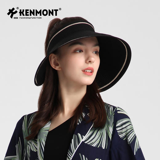 乔妈专属 卡蒙赫本度假风花边法式空顶防晒大檐帽轻薄可巻折 商品图4