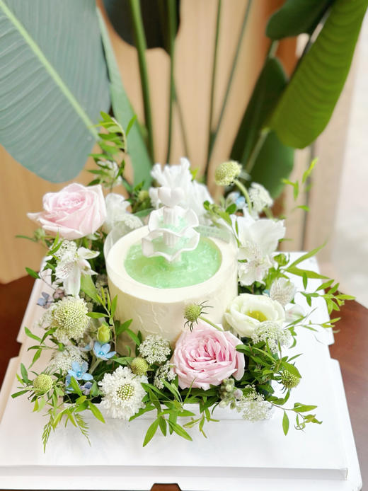 许愿池鲜花蛋糕，提前三天预定，🉑更改色系 商品图3