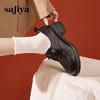 Safiya/索菲娅2024秋英伦风真皮粗跟百搭厚底系带深口通勤小皮鞋 SF43112127/SFD3112M27 商品缩略图4