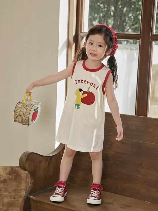 【39元起任选2条】宝宝t裙女长款背心裙夏季婴儿凉感冰瓷棉连衣裙聚 商品图1