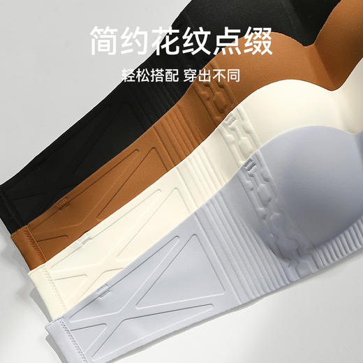 芬腾女抹胸内衣上托光面防滑收副乳文胸性感舒适无肩带无钢圈胸罩 商品图3