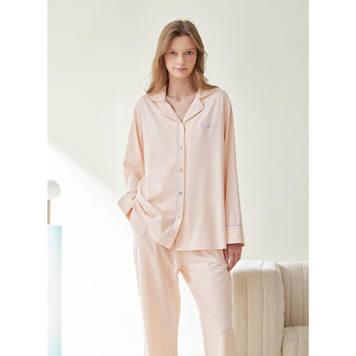 芬腾新款睡衣套装少女长袖春秋款全棉高级感开衫全棉春秋季家居服 商品图1