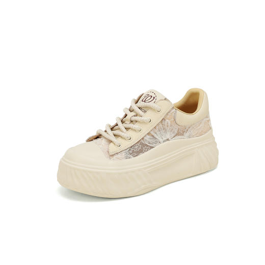 westory春秋新款休闲厚底轻便舒适圆头百搭老爹鞋板鞋W24CM74441 商品图1