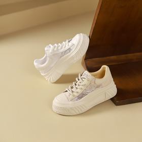 westory春秋新款休闲厚底轻便舒适圆头百搭老爹鞋板鞋W24CM74441