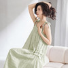 芬腾吊带睡裙女夏天新款纯色薄款圆领甜美可爱少女透气连衣中长裙 商品缩略图0