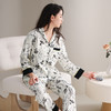 芬腾睡衣女士纯棉长袖春秋款舒适透气全棉花卉印花甜美家居服套装 商品缩略图1