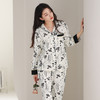 芬腾睡衣女士纯棉长袖春秋款舒适透气全棉花卉印花甜美家居服套装 商品缩略图2