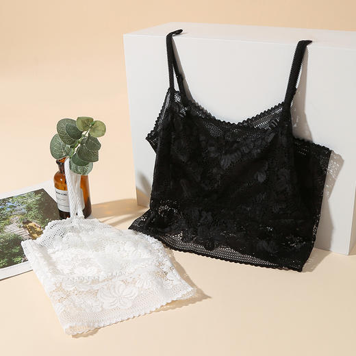 芬腾吊带背心夏季内搭内衣女短款抹胸上衣打底防走光黑白通 商品图4