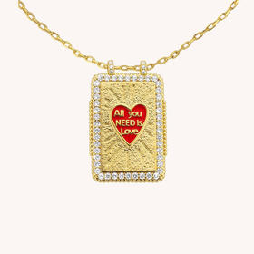 订购10周到｜MYA-BAY-RED HEART BOHEME-红色爱心 珐琅 守护符 项链［比利时设计师］