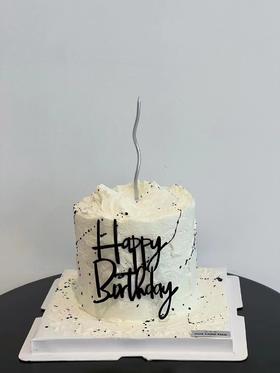 酷黑男孩 · 奶油霜蛋糕（加高款）