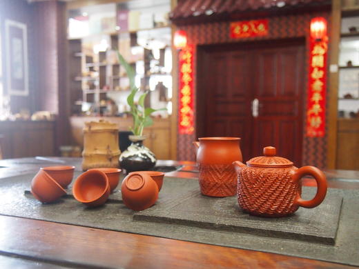 玄雕窑菠萝冰烟开运壶套装福禄套装竹报平安套装（一壶四杯） 商品图1