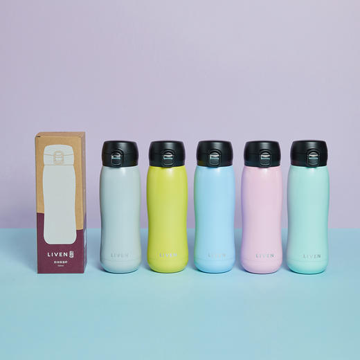 活瓷涂层跃动炫彩系列保温杯500ml 商品图5