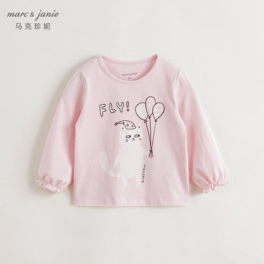 马克珍妮2024年秋装新款 女童趣味卡通兔子长袖T恤 240966 商品图2
