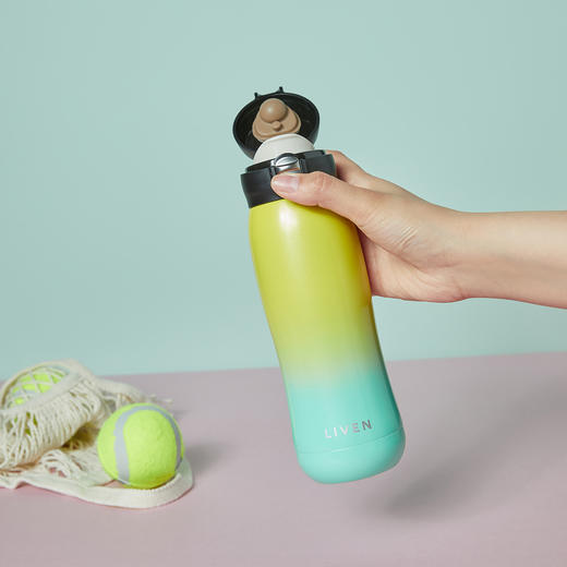 活瓷涂层跃动炫彩系列保温杯500ml 商品图3