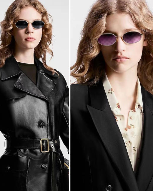 7折  无 驴家 元 小圆镜复古抗UV太阳镜 2色 CU1206 商品图0