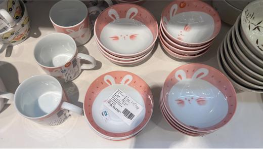 美浓烧蜡笔猫兔子系列餐具散件 商品图7