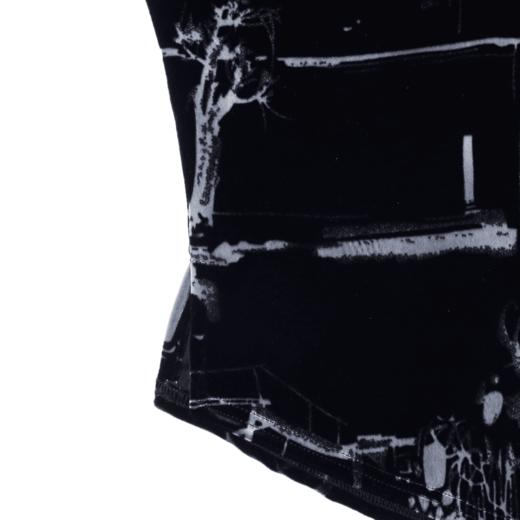 CS104新款时尚绒面裂纹印花男士衬衫百搭潮流复古上衣宽松短袖 商品图5