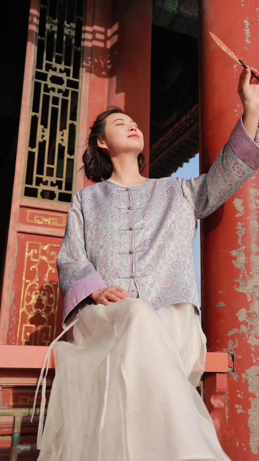 【抖音专属】宋锦八达晕-开衫外套（24705619-玉頩） 商品图5