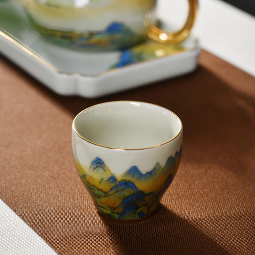 成艺-千里江山方型干泡盘4入 商品图4