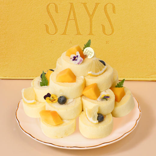 微风柠夏蛋糕卷塔（配手套）Lemon Cake Roll Tower 商品图1