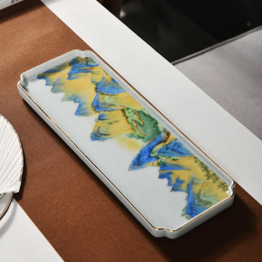 成艺-千里江山方型干泡盘4入 商品图6