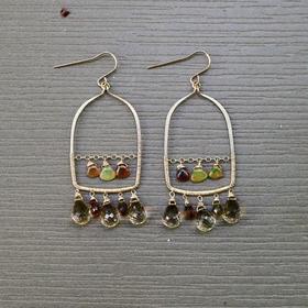 SpoiledBrat Jewelry瓶中石系列 | 欧珀碧玺耳环